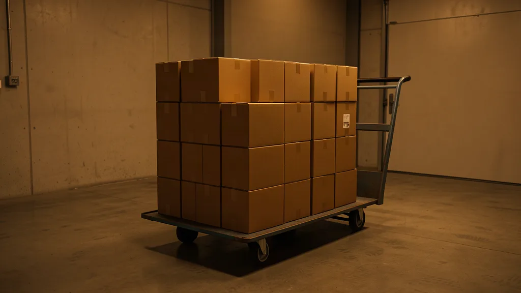 Cajas de envío listas en una bodega